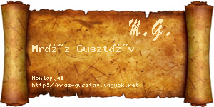 Mráz Gusztáv névjegykártya