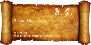 Mráz Gusztáv névjegykártya