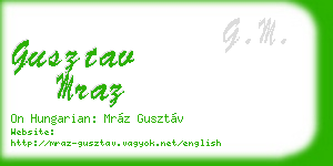 gusztav mraz business card